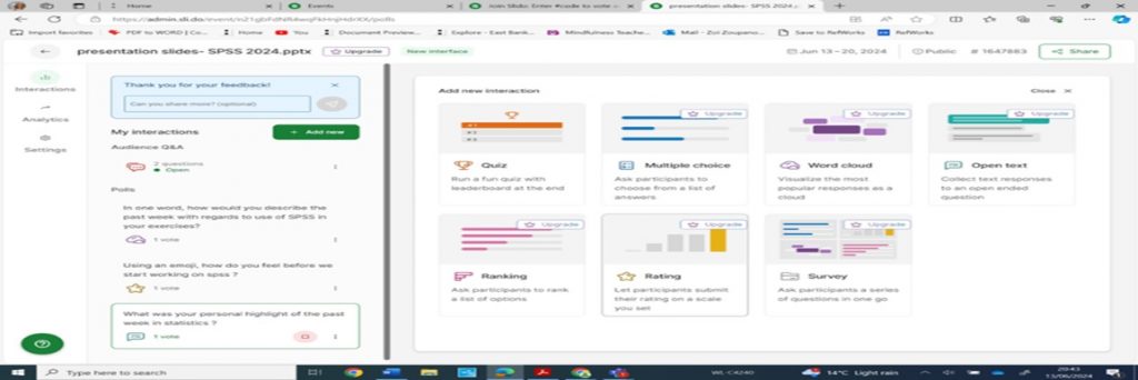 Slido Interface